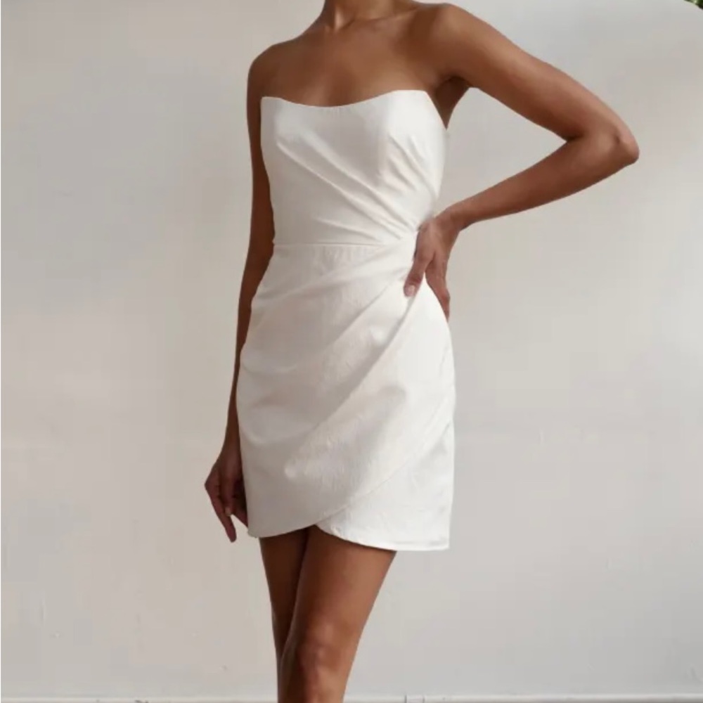 Jenny Yoo Tatiana Ivory Mini Dress